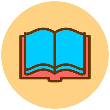 Kitap. Web simgesi basit illüstrasyon