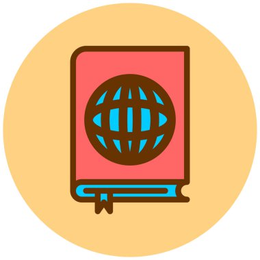 Kitap. Web simgesi basit illüstrasyon