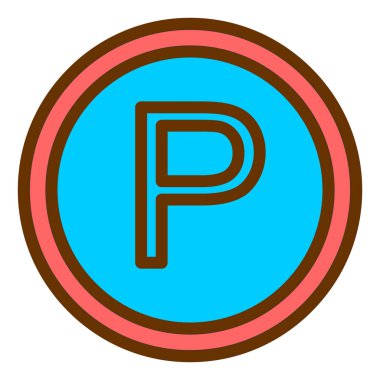 Park yeri simgesi. vektör illüstrasyonu