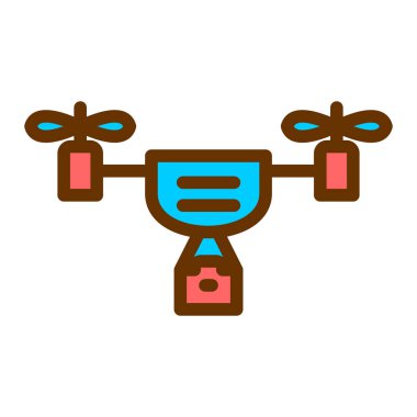 Drone simgesinin vektör illüstrasyonu