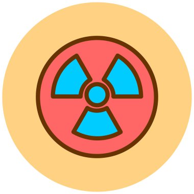 Radyasyon. Web simgesi basit illüstrasyon