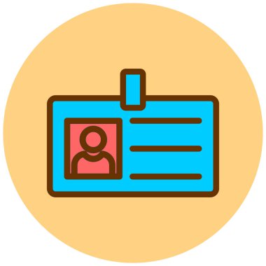 Kimlik kartı. Basit resimleme