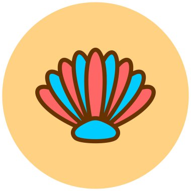 deniz kabuğu simge vektör çizim