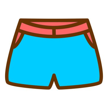 Şort. Web simgesi basit illüstrasyon