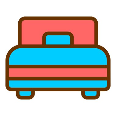 Otelde. Web simgesi basit illüstrasyon