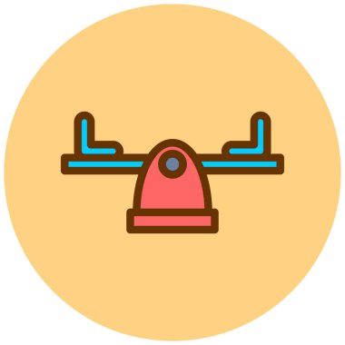 Bir helikopter simgesinin vektör illüstrasyonu