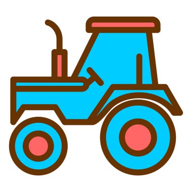 Traktör. Web simgesi basit illüstrasyon