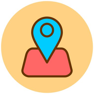 konum. Web simgesi basit illüstrasyon