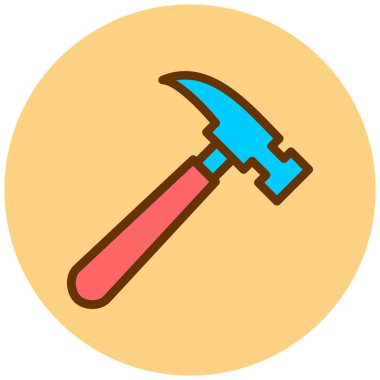 Çekiç simgesinin vektör illüstrasyonu