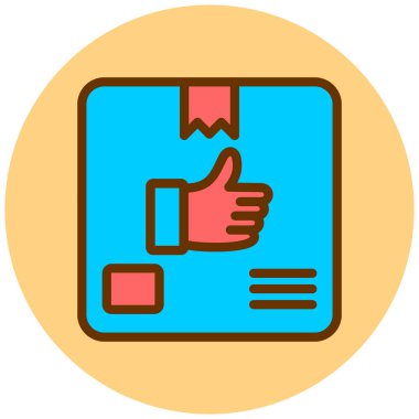 Teslimat. Web simgesi basit illüstrasyon