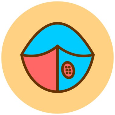 Yüz maskesi. Basit tasarım