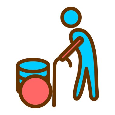 Taşaklı bir adamın vektör çizimi