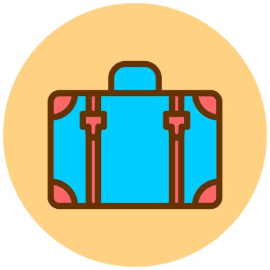 seyahat çantası. Basit resimleme