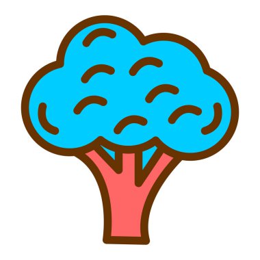 Brokoli. Web simgesi basit illüstrasyon