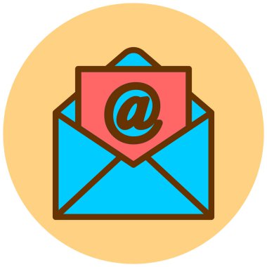 Mektup. Web simgesi basit illüstrasyon