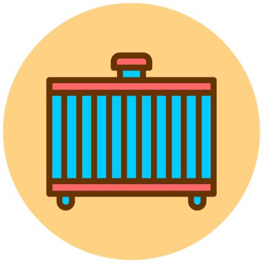 Modern kargo kamyonu simgesinin vektör çizimi