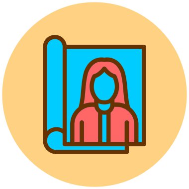 Düz tarzda bir kadının vektör illüstrasyonu