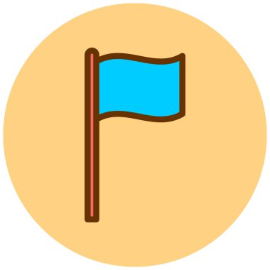 Bayrak. Web simgesi vektör illüstrasyonu