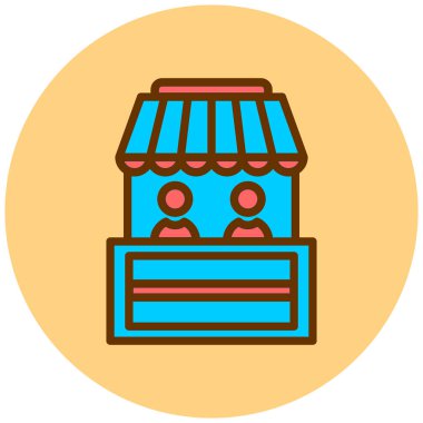 Dükkan. Web simgesi basit illüstrasyon