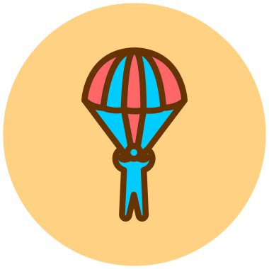 Paraşüt. Web simgesi basit tasarım