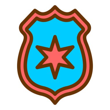 kalkan ikon vektör illüstrasyonu