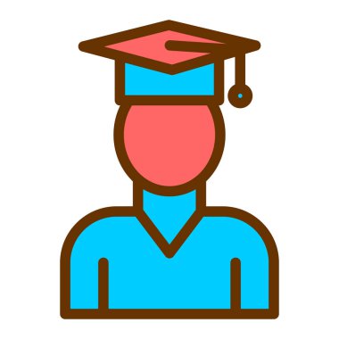 mezuniyet kapsülü avatar simgesi vektör illüstrasyon tasarımı