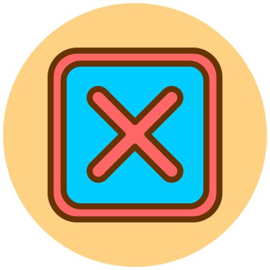 İptal et. Web simgesi basit illüstrasyon