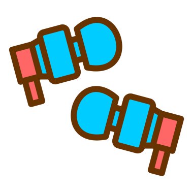 Kulaklıklar web simgesi vektör çizimi 