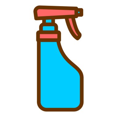 Temizlik. Web simgesi basit illüstrasyon