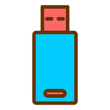 USB flash sürücü simge vektör.