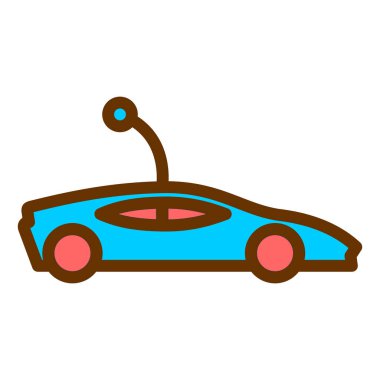 Beyaz arkaplanda araba simgesi