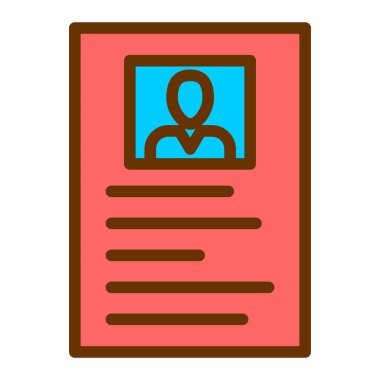 ID kart simgesi vektör illüstrasyonu