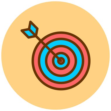 Hedef. Web simgesi basit illüstrasyon