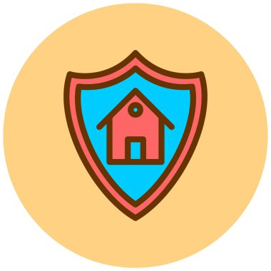 Kalkan. Web simgesi basit illüstrasyon