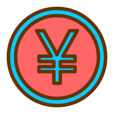 yen. Web simgesi basit illüstrasyon