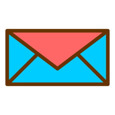 Mektup. Web simgesi basit illüstrasyon