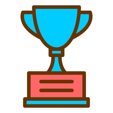 Kupa. Web simgesi basit illüstrasyon