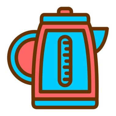 Kettle vektör çizgisi simgesi