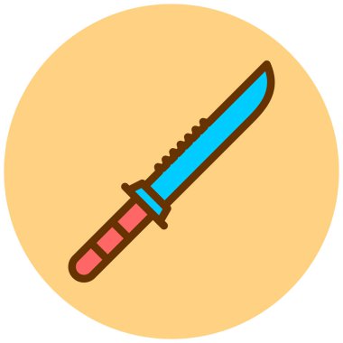 Bıçak. Web simgesi basit illüstrasyon