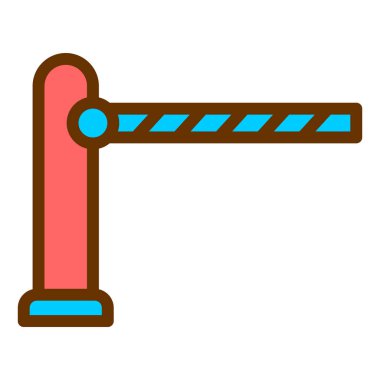 Bariyer. Web simgesi basit illüstrasyon