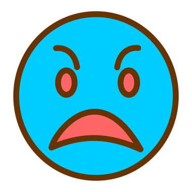 Üzgün surat. Web simgesi