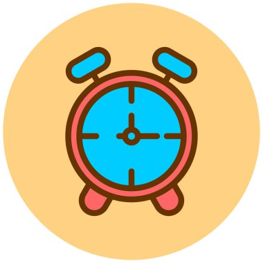 Alarm saat simgesi vektör illüstrasyonu