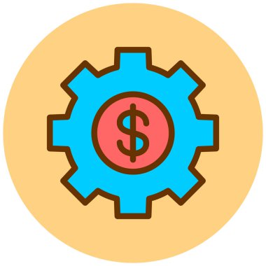 Para için. Web simgesi basit illüstrasyon