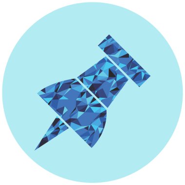 pin web simgesi vektör illüstrasyonu 