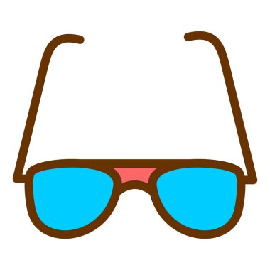 güneş gözlüğü ikonu vektör illüstrasyonu