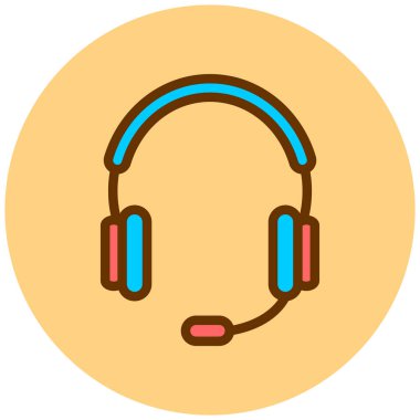 Kulaklık. Web simgesi basit tasarım