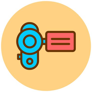 Kamera. Web simgesi basit illüstrasyon