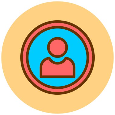 kullanıcı. Web simgesi basit illüstrasyon