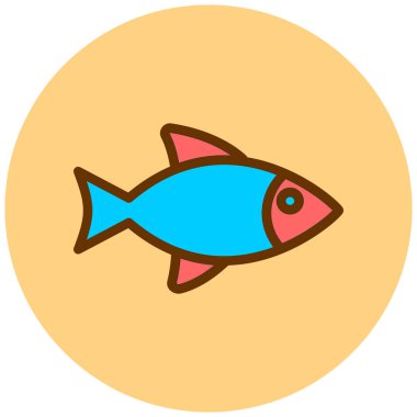 Balık. Web simgesi basit illüstrasyon