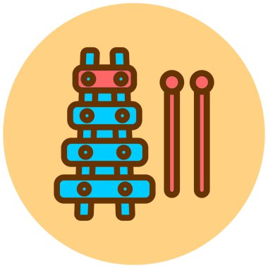 müzik enstrümanı web simgesi vektör çizimi 